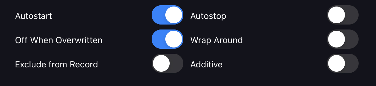 Additional Fader Options