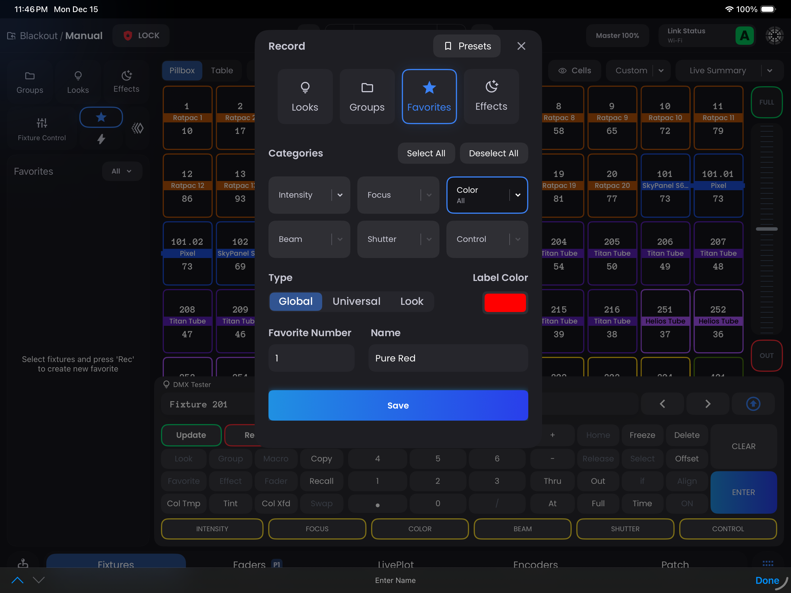 Record Favorite Popup